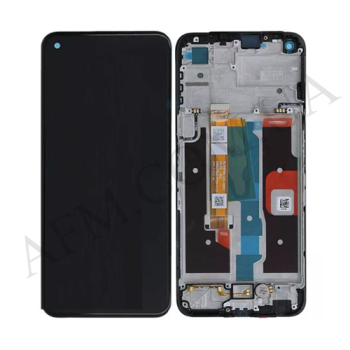 Дисплей Realme 8i чорний + рамка