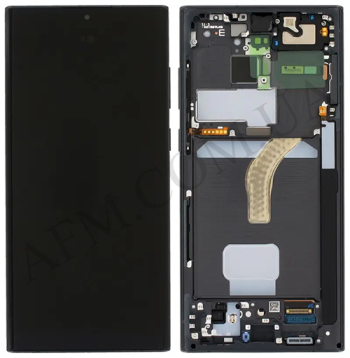 Дисплей Samsung сервисный S918 Galaxy S23 Ultra 5G чёрный + рамка GH82-30465A