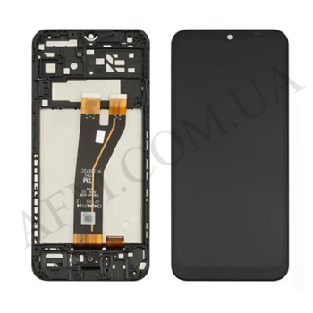 Дисплей Samsung A145F Galaxy A14 4G (чёрный шлейф) чорний + рамка