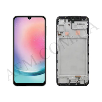 Дисплей Samsung A245F Galaxy A24 4G OLED чорний + рамка