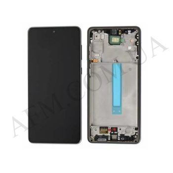 Дисплей Samsung A736 Galaxy A73 5G OLED (Small LCD) чорний + рамка сіра