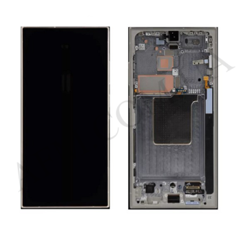 Дисплей Samsung сервисный S928 Galaxy S24 Ultra Titanium Grey + рамка GH82-33396A