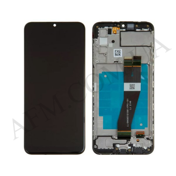 Дисплей Samsung A037G Galaxy A03s (чёрный шлейф) (163*72) чорний + рамка