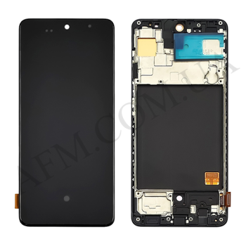 Дисплей Samsung A515F Galaxy A51 OLED чорний + рамка
