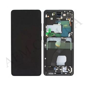 Дисплей Samsung сервисный G998 Galaxy S21 Ultra BLACK + рамка GH82-24925A