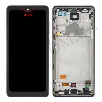 Дисплей Samsung A725F Galaxy A72 OLED (Small LCD) чорний + рамка