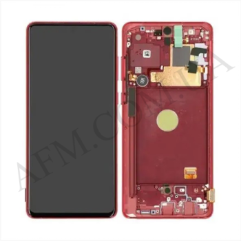 Дисплей Samsung сервисный N770 Galaxy Note 10 Lite Aura Red + рамка GH82-22192C