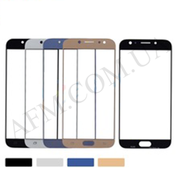 Скло екрану Samsung J730F Galaxy J7 2017 чорне + OCA плівка