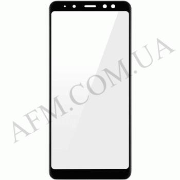 Скло екрану Samsung A530F Galaxy A8 2018 чорне + OCA плівка!