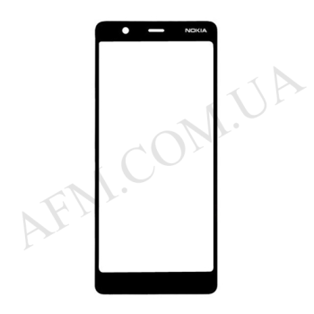 Скло екрану Nokia 5.1 Dual Sim (TA-1075) чорне + OCA плівка!