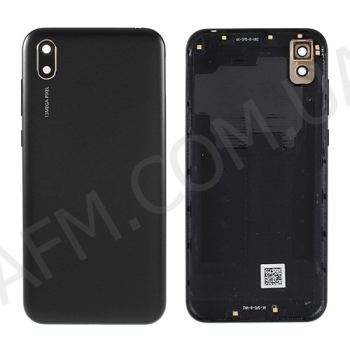 Задня кришка Huawei Y5 2019 (AMN-LX9/ AMN-LX1/ AMN-LX2/ AMN) чорна Midnight Black + Скло камери