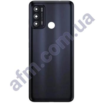 Задня кришка Motorola XT2135 Moto G60 чорна Moonless Black+ Скло камери
