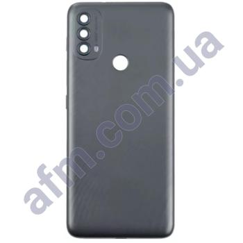 Задня кришка Motorola XT2159 Moto E40 сіра Carbon Grey + Скло камери