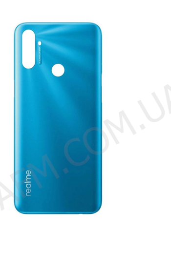 Задня кришка Realme C3 синя + Скло камери