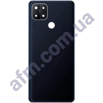 Задня кришка Oppo A15/ A15s/ A35 чорна Dynamic Black + Скло камери
