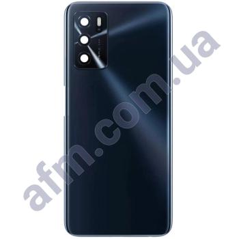 Задня кришка Oppo A16/ A16s/ A54s чорна Crystal Black + Скло камери