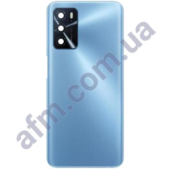 Задня кришка Oppo A16/ A16s/ A54s Pearl Blue блакитна + Скло камери