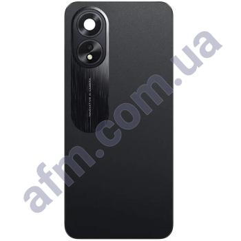 Задня кришка Oppo A18/ A38 чорна + Скло камери