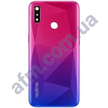 Задня кришка Realme 3i червона Diamond Red + Скло камери