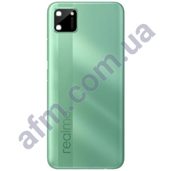 Задня кришка Realme C11 зелена + Скло камери