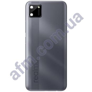Задня кришка Realme C11 сіра + Скло камери