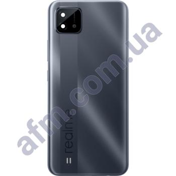 Задня кришка Realme C11 2021 сіра Cool Grey + Скло камери