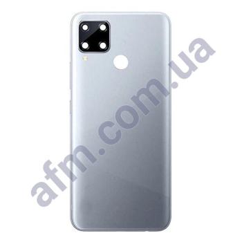 Задня кришка Realme C12 срібна + Скло камери!
