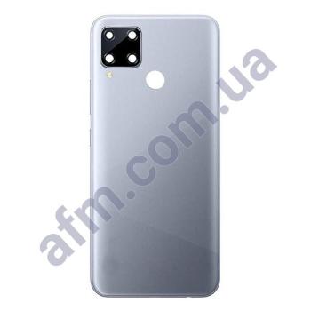 Задня кришка Realme C21Y сіра + Скло камери