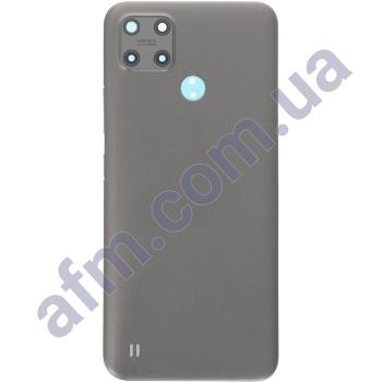 Задня кришка Realme C25Y сіра + Скло камери