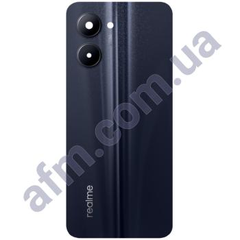 Задня кришка Realme C33 2023 чорна Night Sea + Скло камери