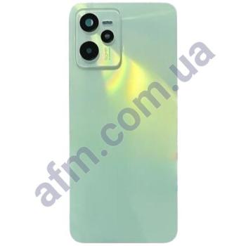 Задня кришка Realme C35 зелена Glowing Green + Скло камери