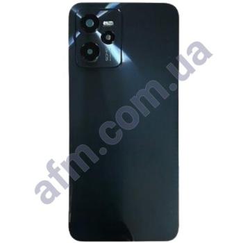 Задня кришка Realme C35 чорна Glowing Black + Скло камери