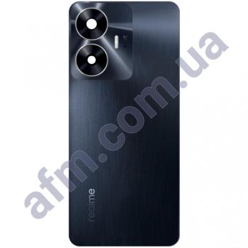 Задня кришка Realme C55 чорна Rainy Night + Скло камери
