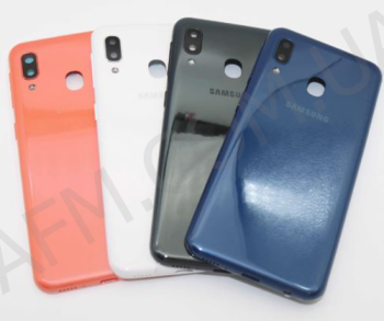 Задня кришка Samsung A202F Galaxy A20E 2019 чорна Black + Скло камери