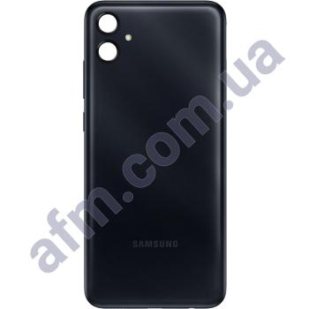 Задня кришка Samsung A042 Galaxy A04e чорна Black + Скло камери