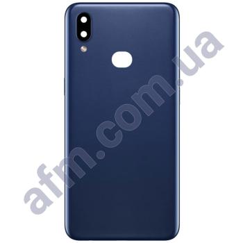 Задня кришка Samsung A107 Galaxy A10S 2019 синя Blue + Скло камери