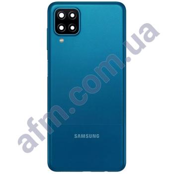 Задня кришка Samsung A125 Galaxy A12/ A127 синя Blue + Скло камери