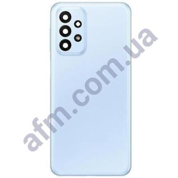 Задня кришка Samsung A235 Galaxy A23 блакитна Blue + Скло камери!