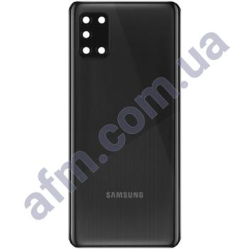 Задня кришка Samsung A315 Galaxy A31 чорна Prism Crush Black + Скло камери