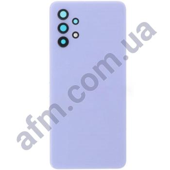 Задня кришка Samsung A325 Galaxy A32 2021 фіолетова Awesome Violet + Скло камери