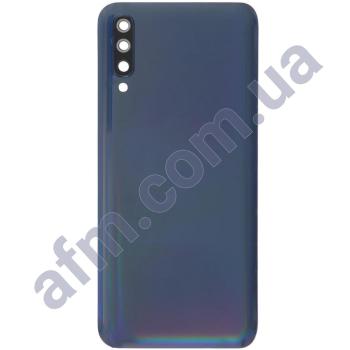 Задня кришка Samsung A505 Galaxy A50 2019 чорна Black + Скло камери