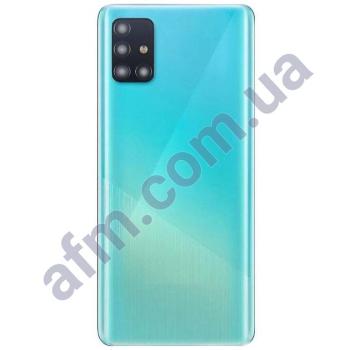 Задня кришка Samsung A515 Galaxy A51 2020 блакитна Prism Crush Blue + Скло камери