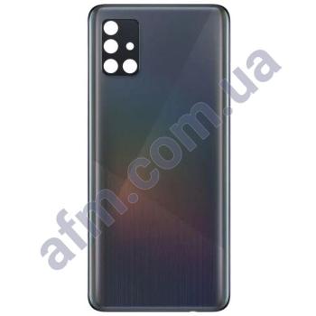 Задня кришка Samsung A515 Galaxy A51 2020 чорна Prism Crush Black + Скло камери