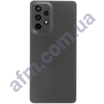 Задня кришка Samsung A536 Galaxy A53 5G чорна Black + Скло камери