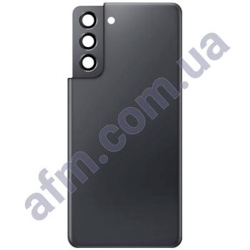 Задня кришка Samsung G991 Galaxy S21 5G сіра Phantom Grey + Скло камери