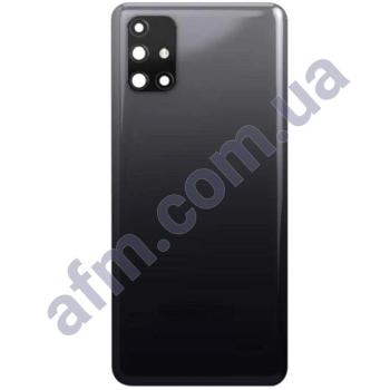 Задня кришка Samsung M317 Galaxy M31s чорна Mirage Black + Скло камери