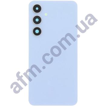 Задня кришка Samsung S721 Galaxy S24 FE блакитна + Скло камери