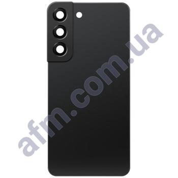 Задня кришка Samsung S901 Galaxy S22 5G чорна Phantom Black + Скло камери