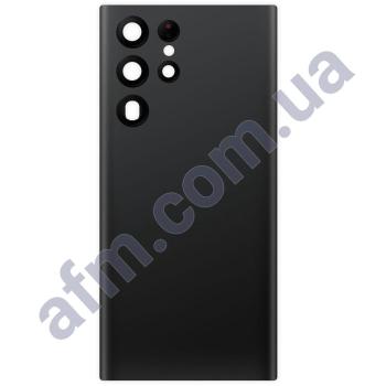 Задня кришка Samsung S908 Galaxy S22 Ultra 5G чорна Phantom Black + Скло камери