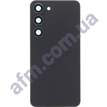 Задня кришка Samsung S911 Galaxy S23 чорна Phantom Black + Скло камери